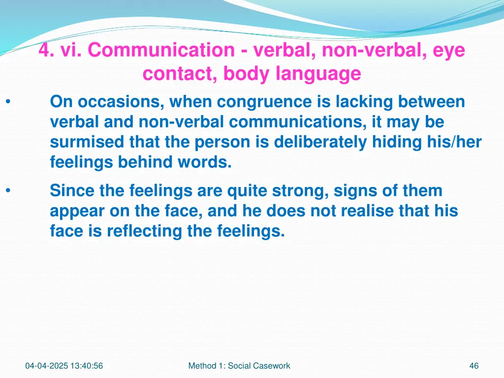 4 vi communication verbal non verbal eye contact 10