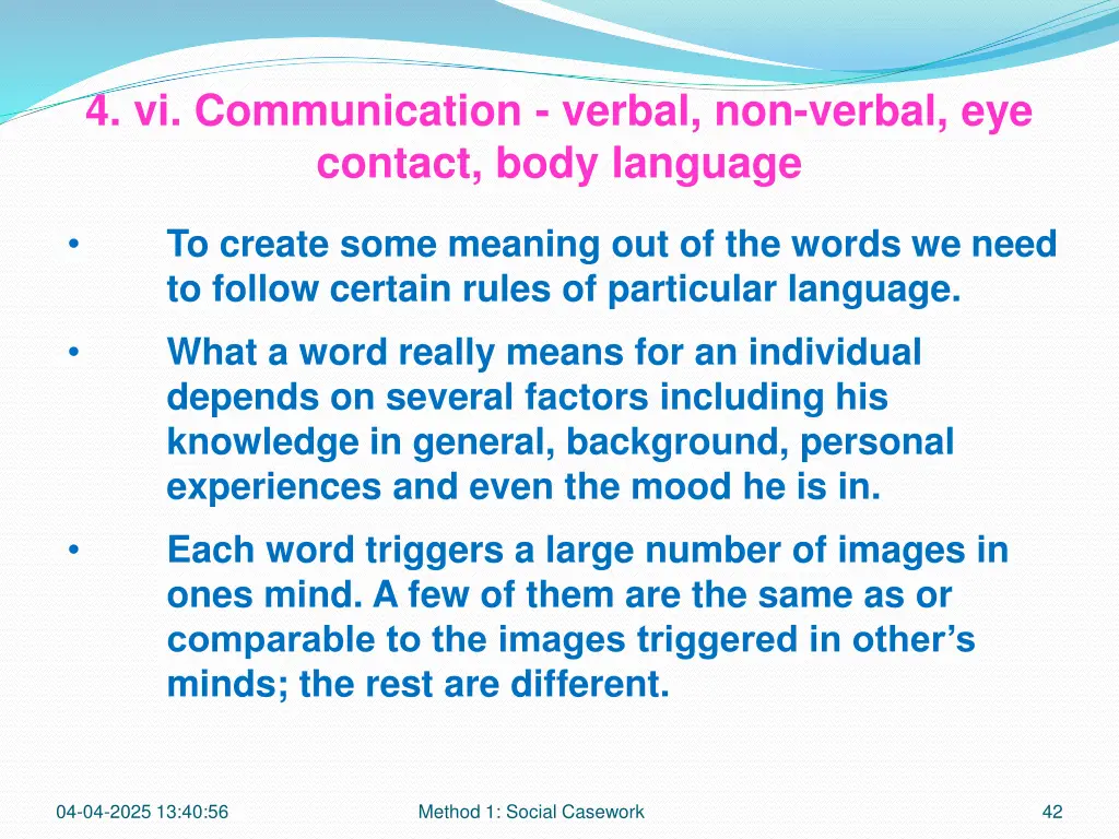 4 vi communication verbal non verbal eye contact 6