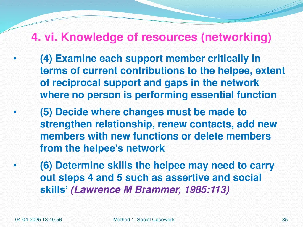 4 vi knowledge of resources networking