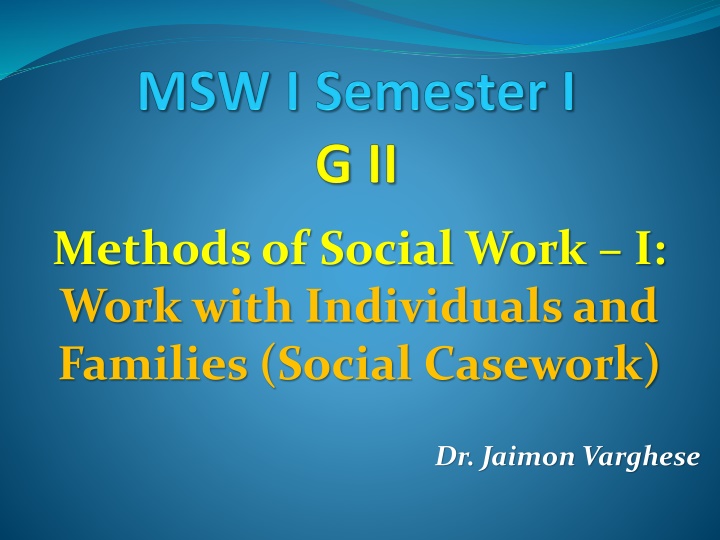 methods of social work i work with individuals