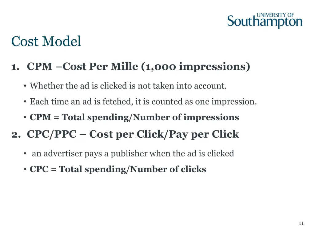 cost model