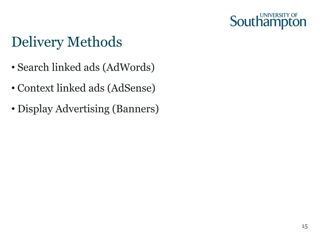 delivery methods