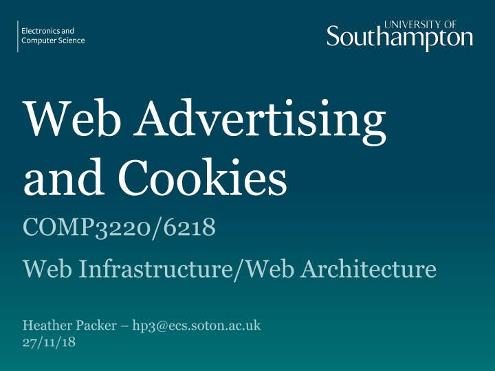 web advertising and cookies comp3220 6218