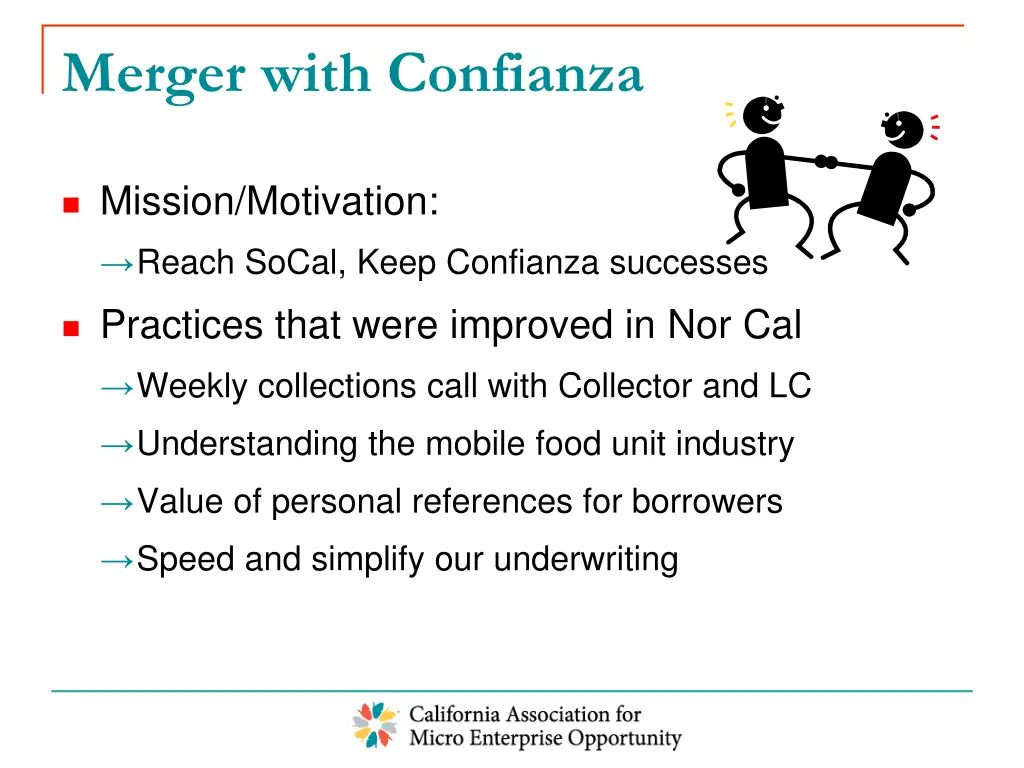 merger with confianza