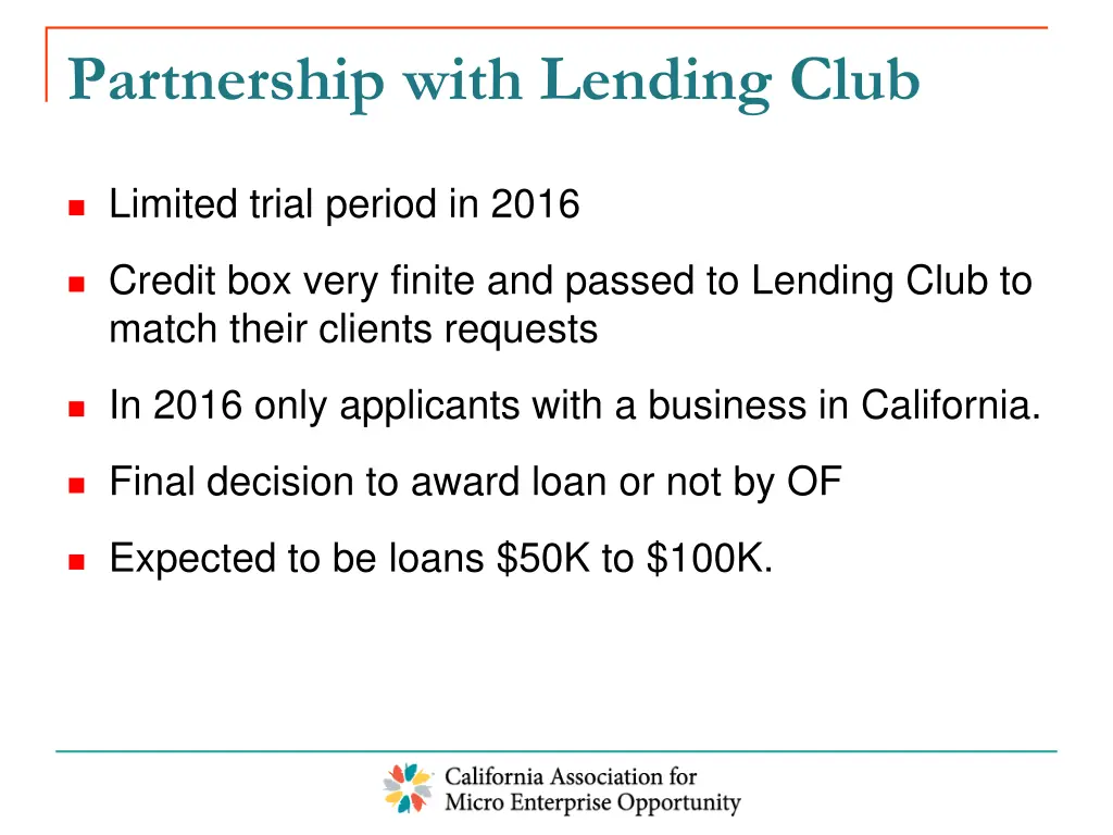 partnership with lending club