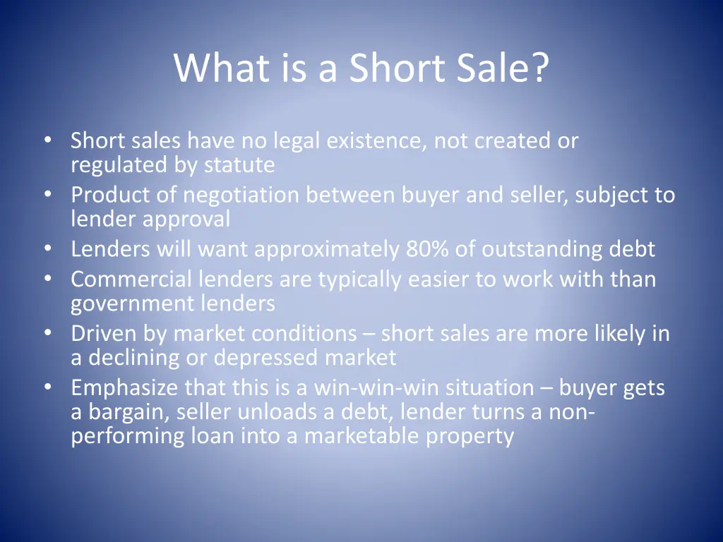 what is a short sale