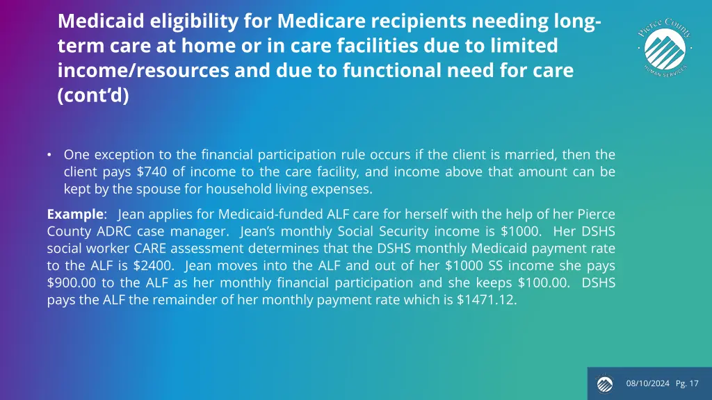 medicaid eligibility for medicare recipients 5