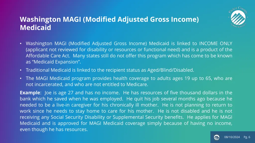 washington magi modified adjusted gross income