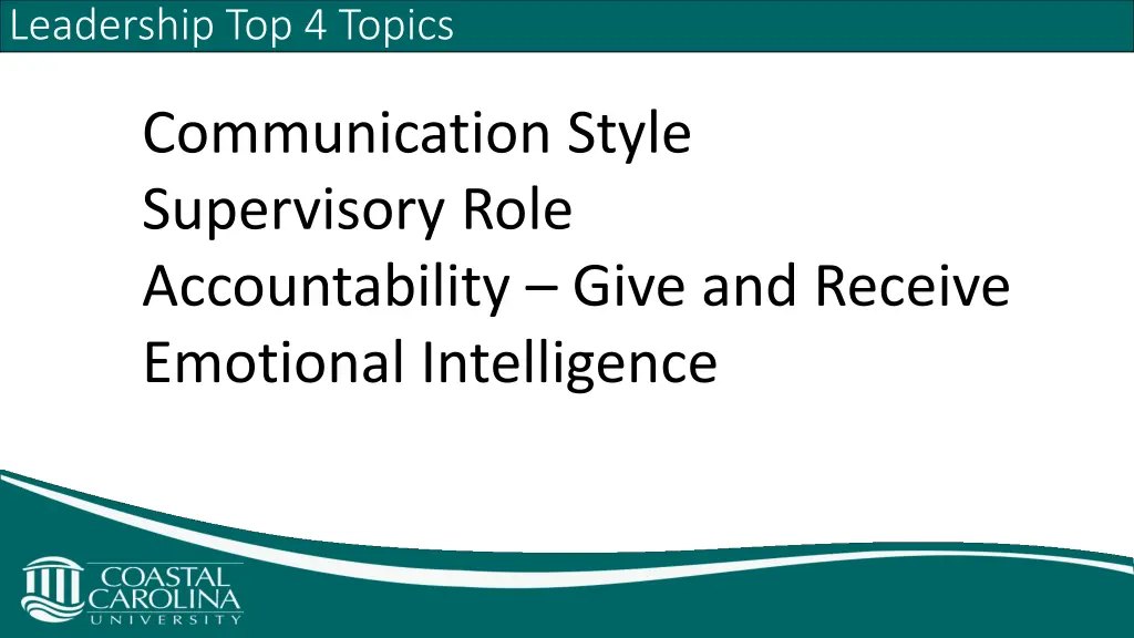 leadership top 4 topics