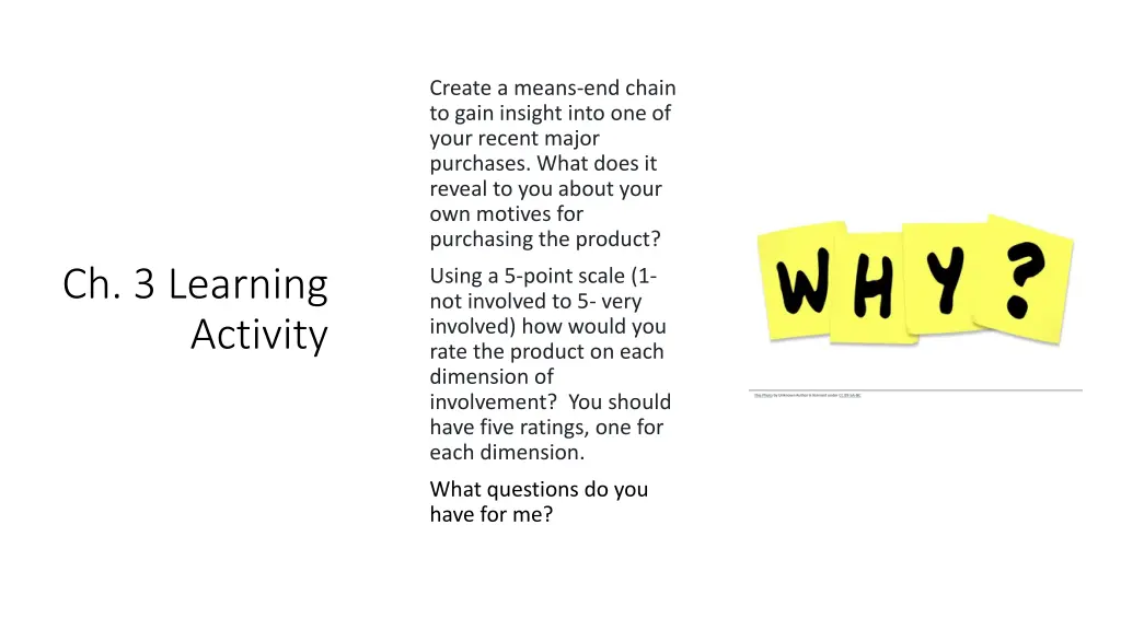 create a means end chain to gain insight into