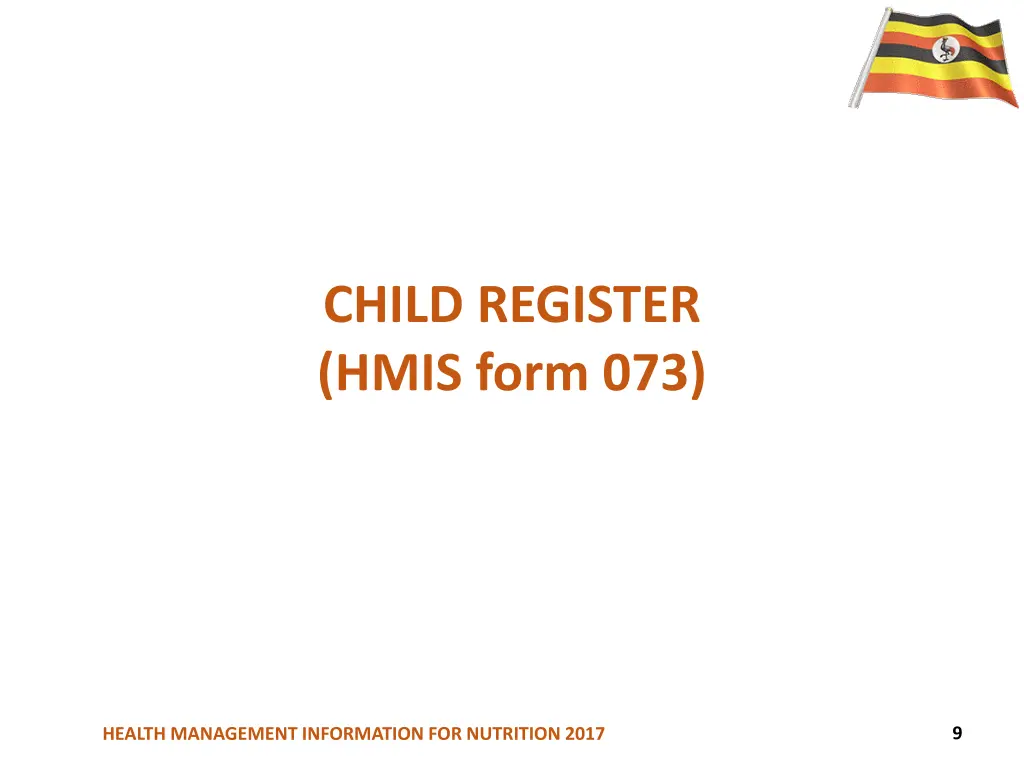 child register hmis form 073