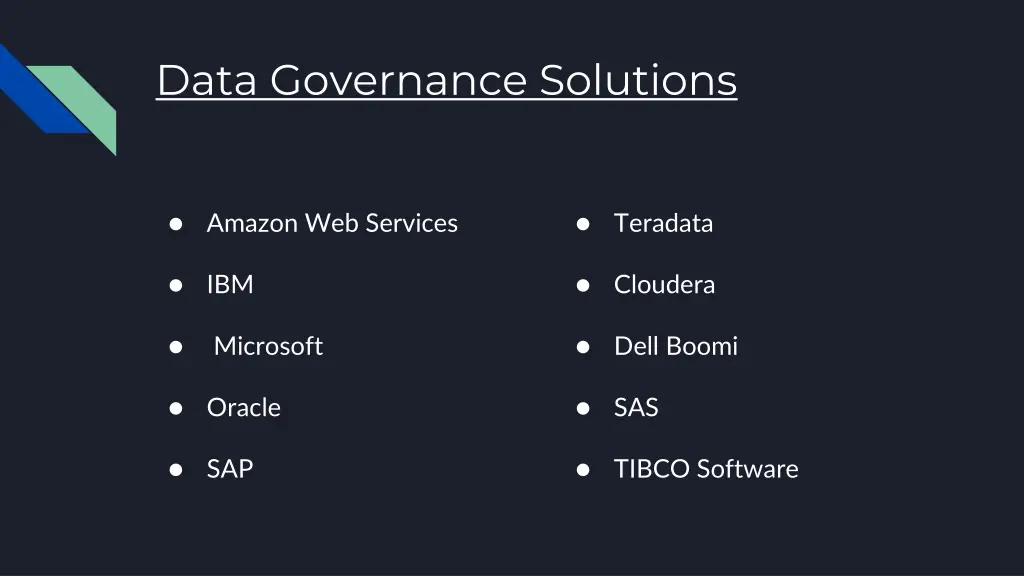 data governance solutions