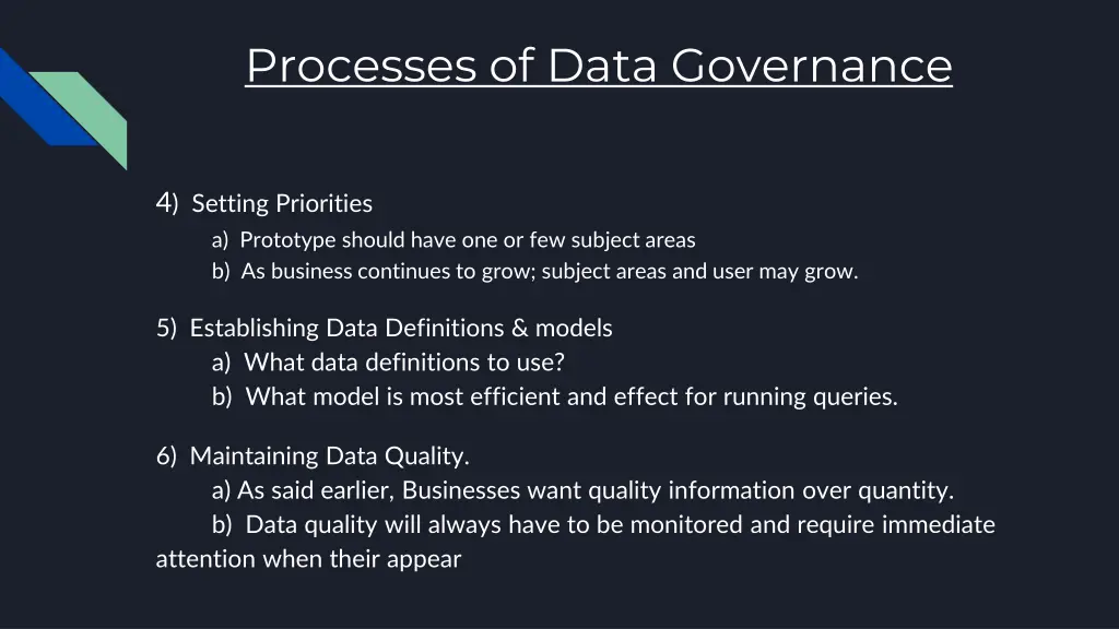 processes of data governance 1