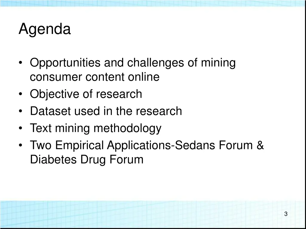 agenda