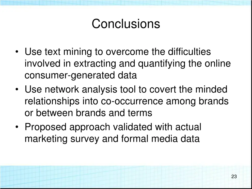 conclusions