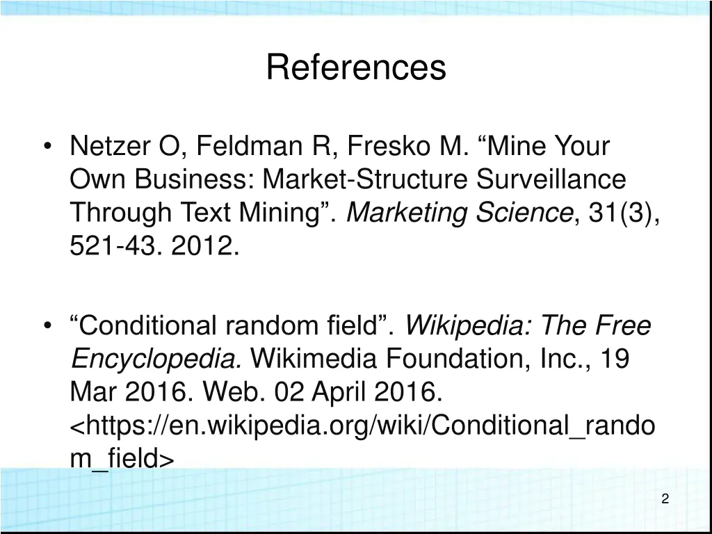 references