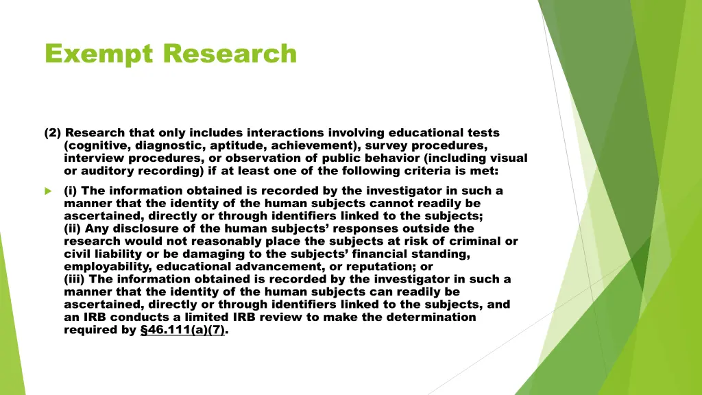 exempt research 1