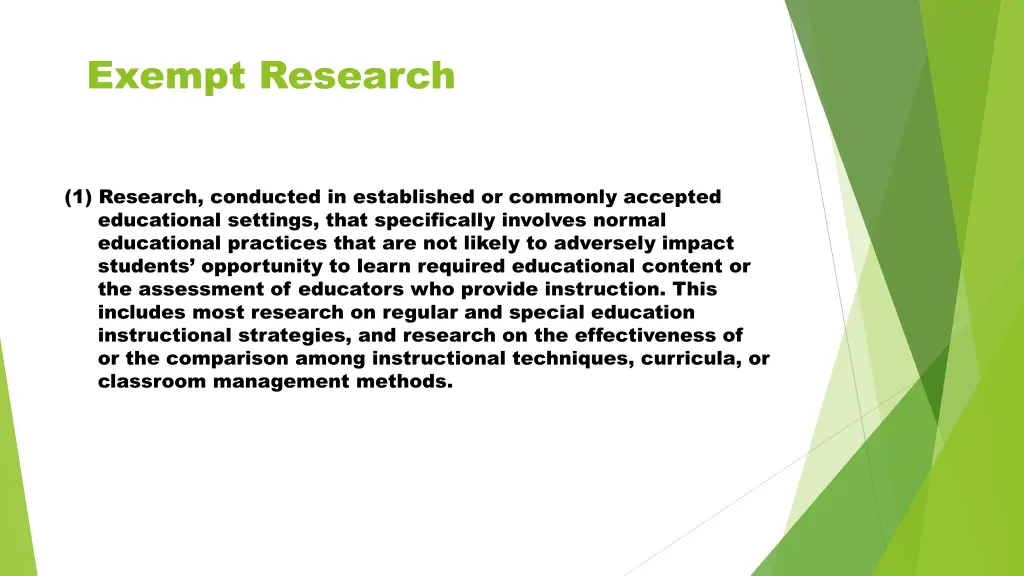 exempt research