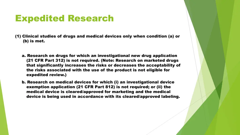 expedited research