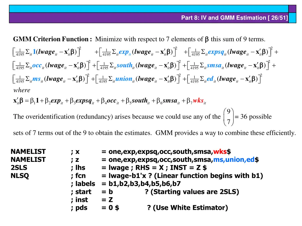 part 8 iv and gmm estimation 26 51