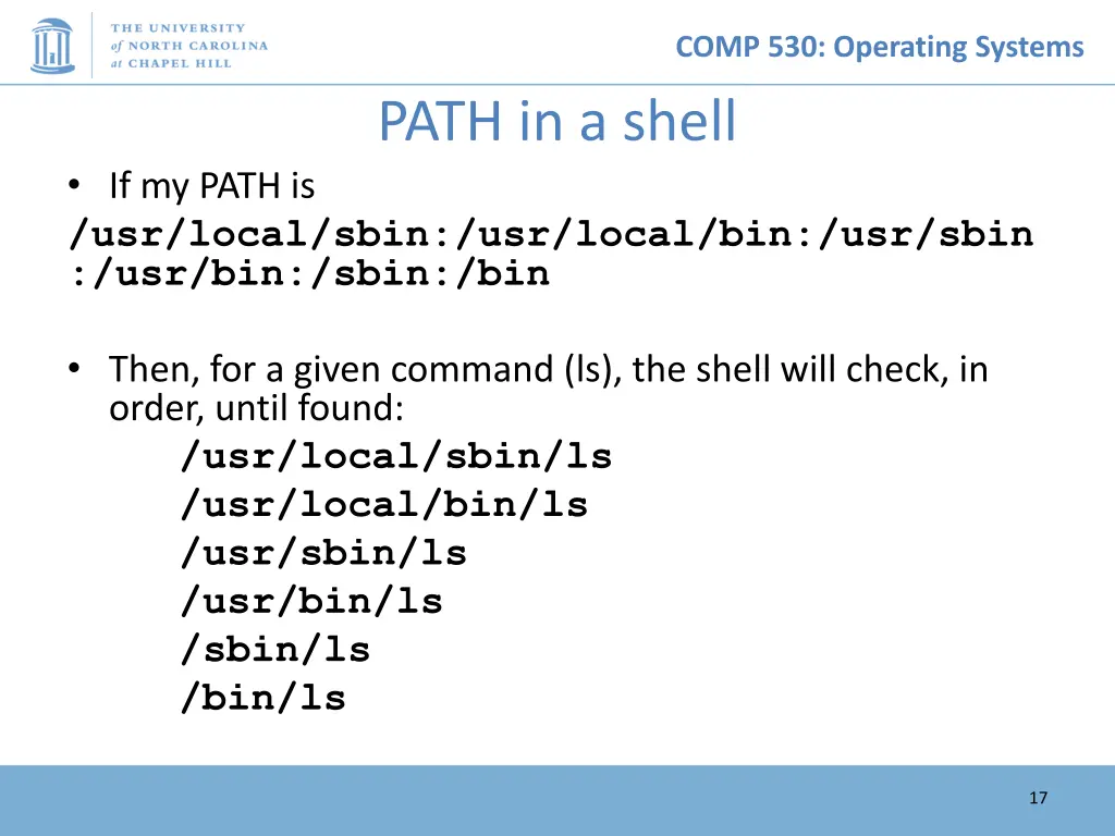 comp 530 operating systems 16