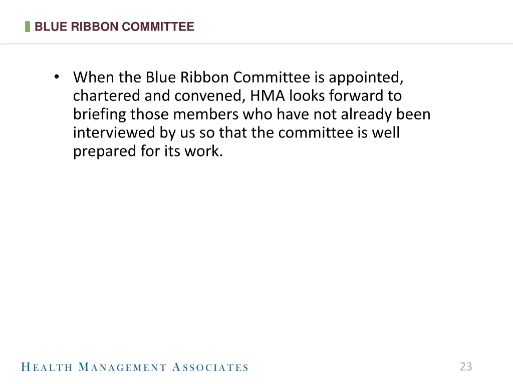 blue ribbon committee