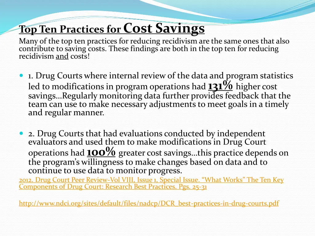top ten practices for cost savings many