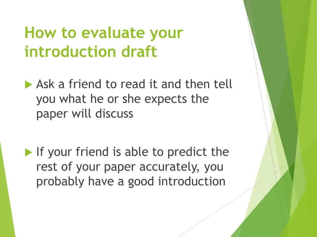 how to evaluate your introduction draft