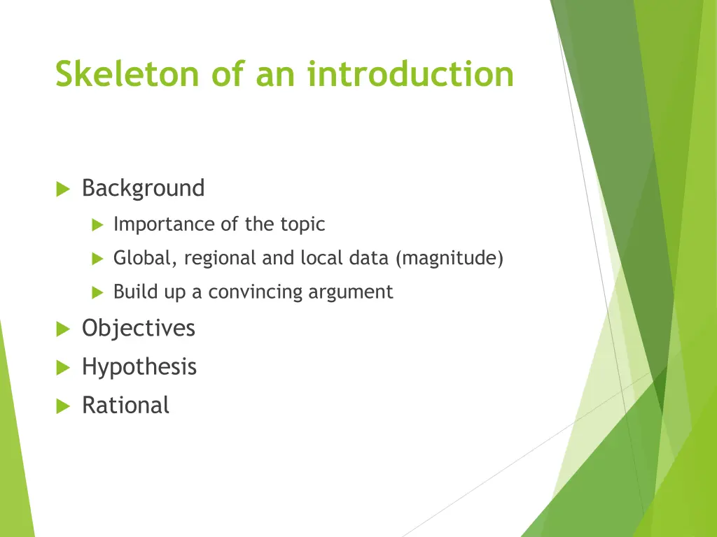 skeleton of an introduction