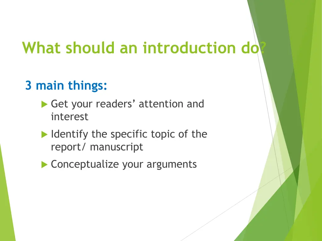 what should an introduction do