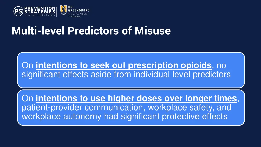multi level predictors of misuse