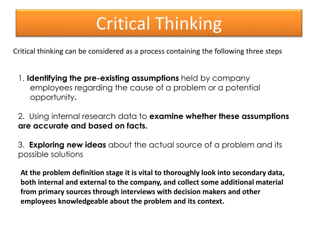 critical thinking 1