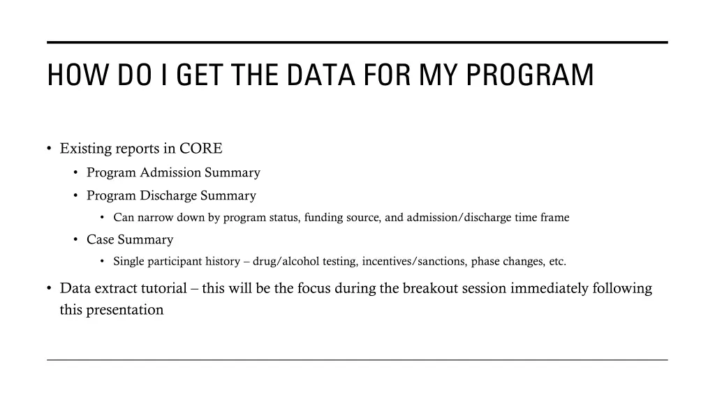 how do i get the data for my program