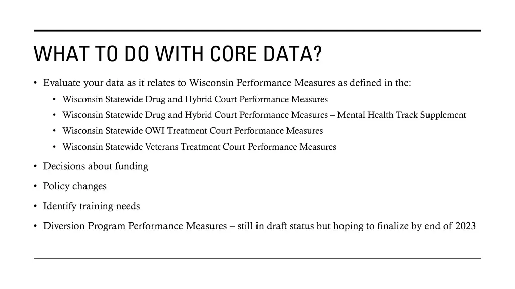 what to do with core data