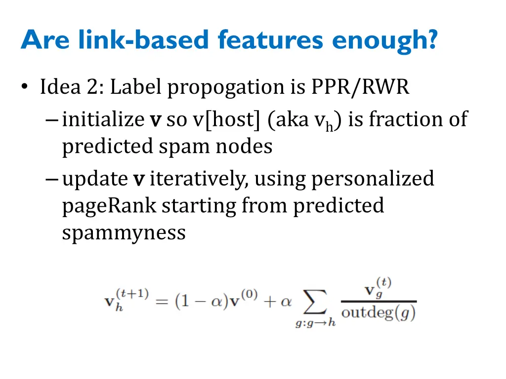 are link based features enough 4