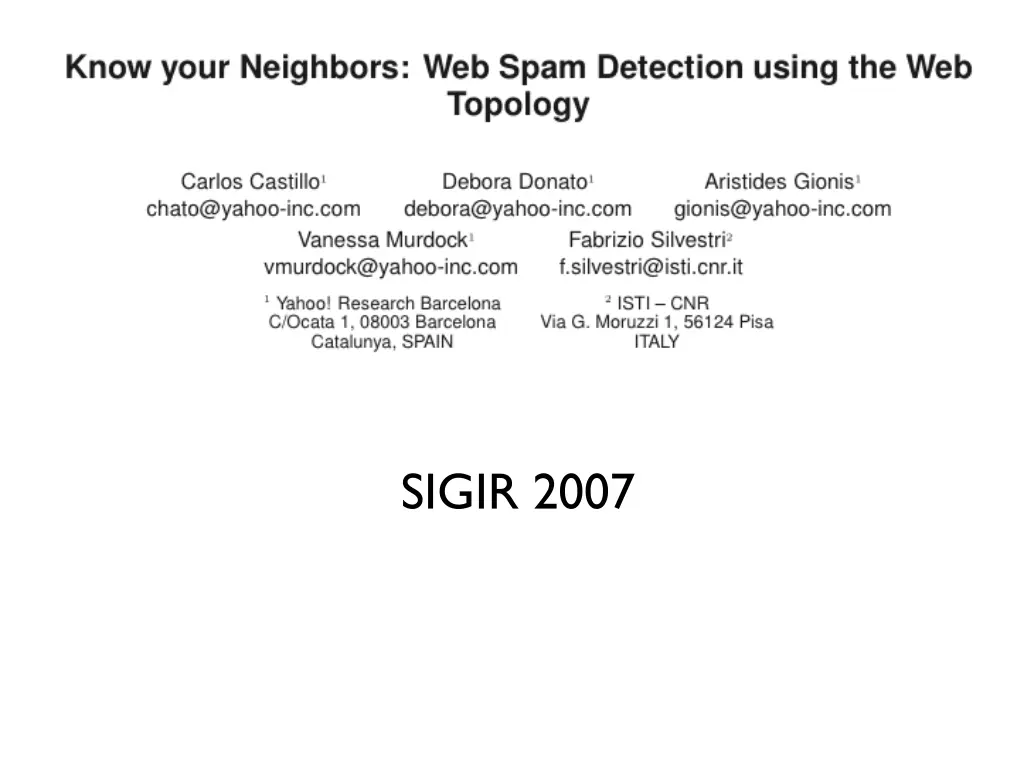 sigir 2007