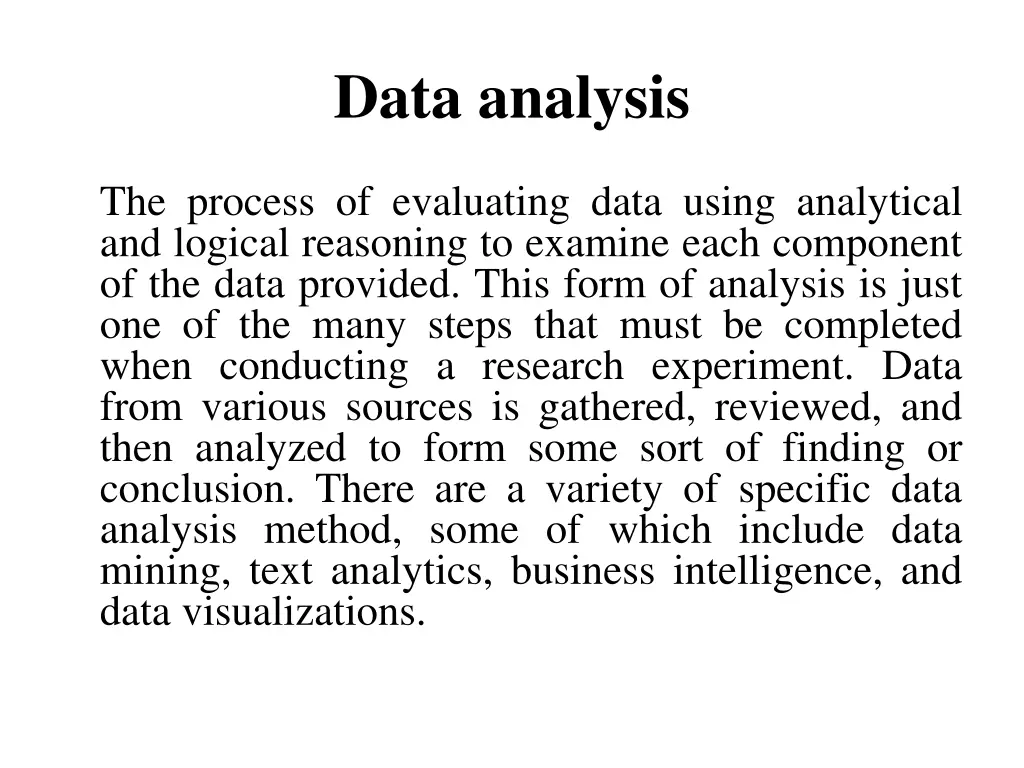 data analysis