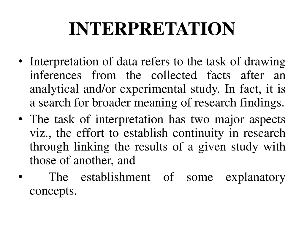 interpretation