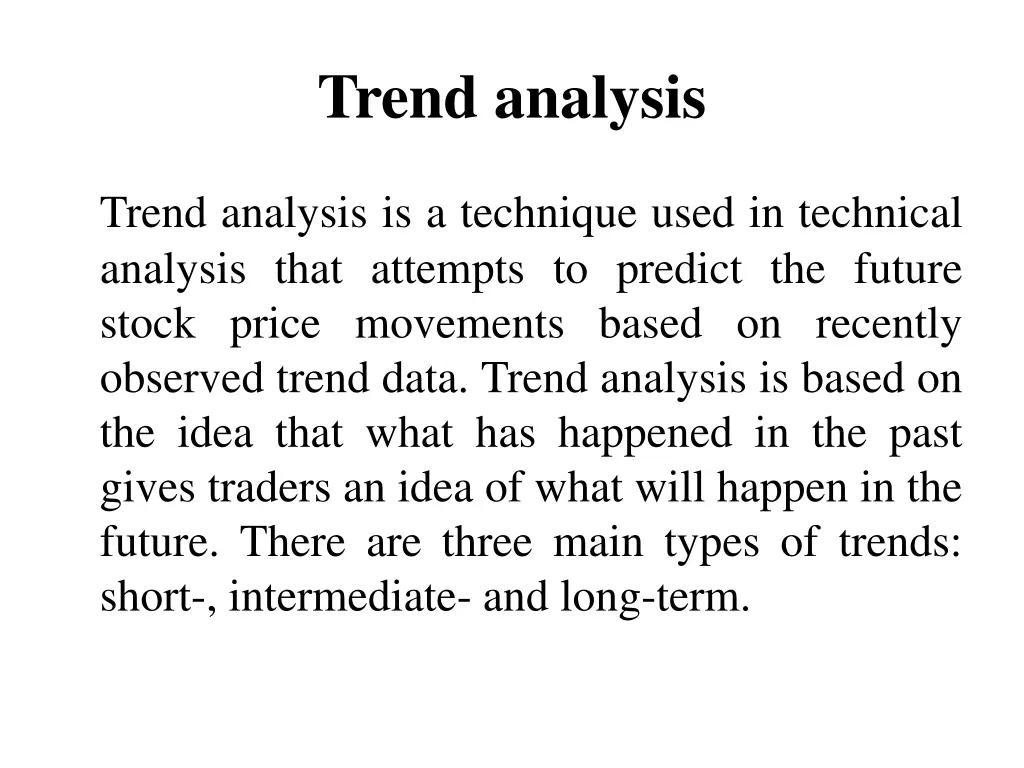 trend analysis