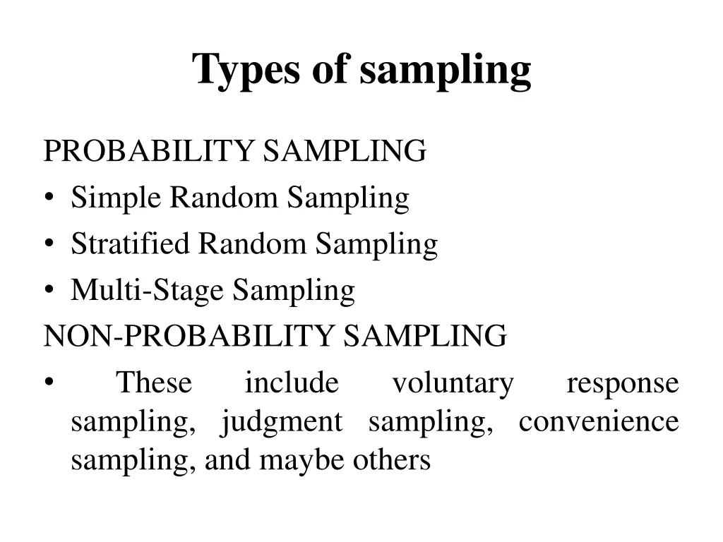 types of sampling
