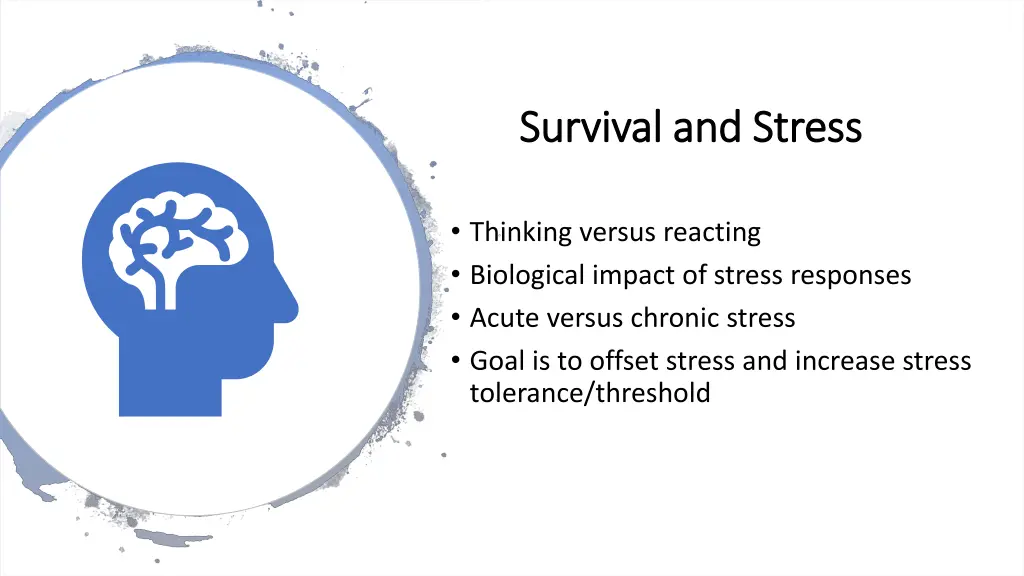 survival and stress survival and stress