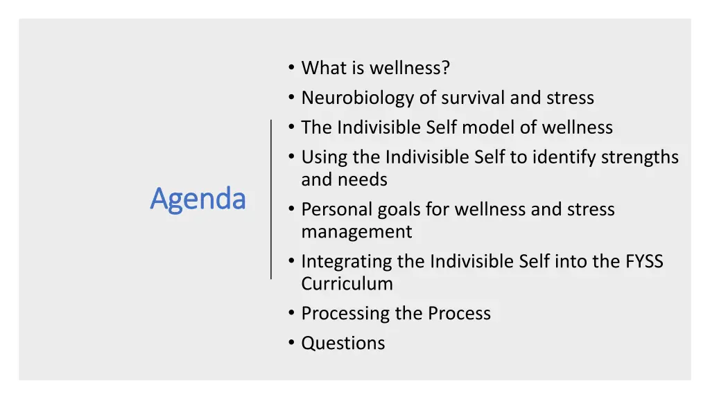 what is wellness neurobiology of survival