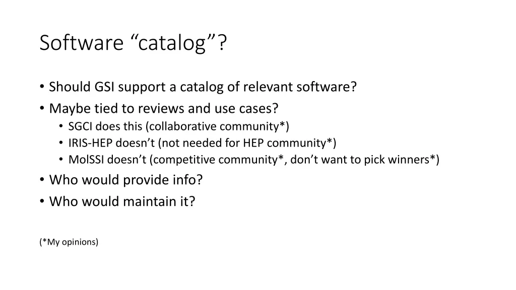 software catalog