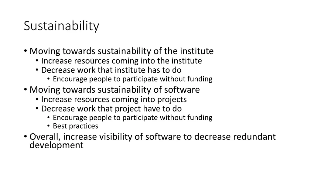 sustainability