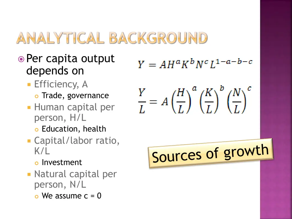 analytical background