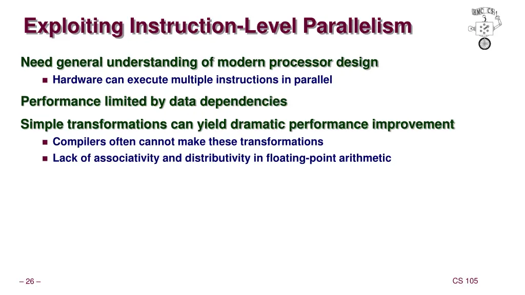 exploiting instruction level parallelism