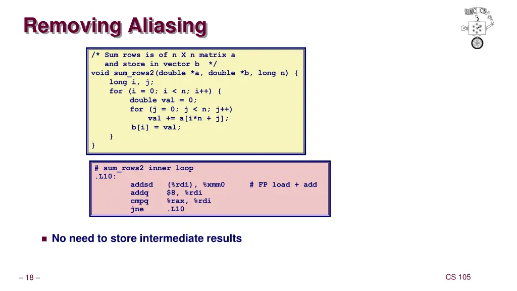removing aliasing