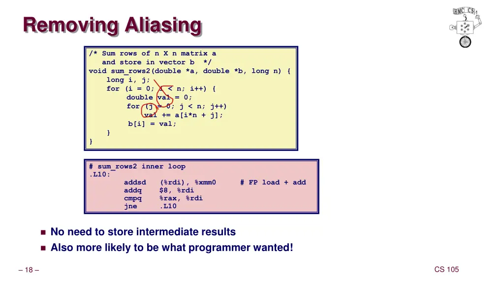 removing aliasing