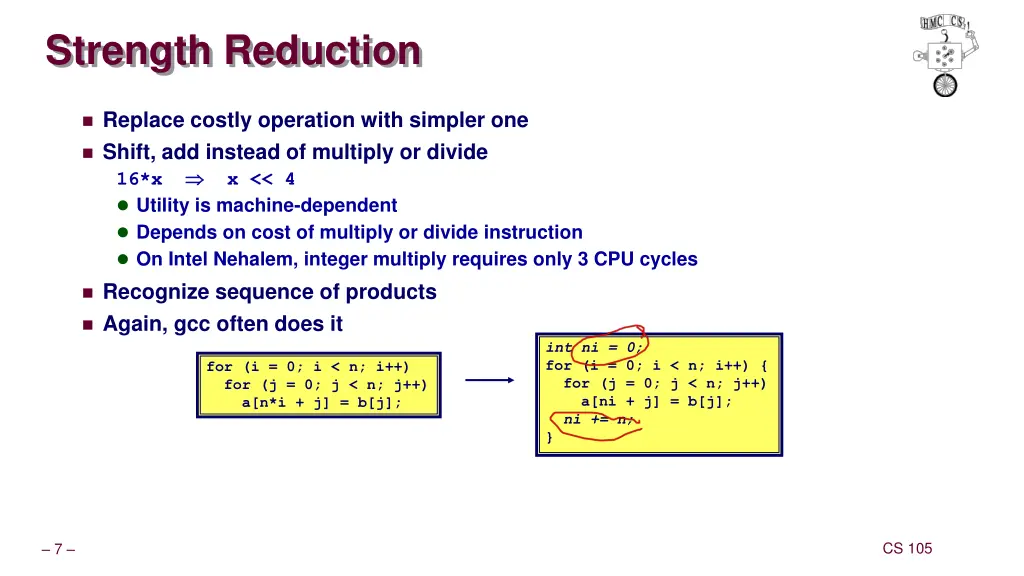 strength reduction