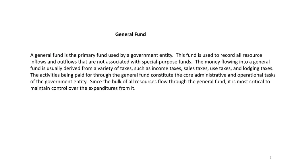 general fund 1